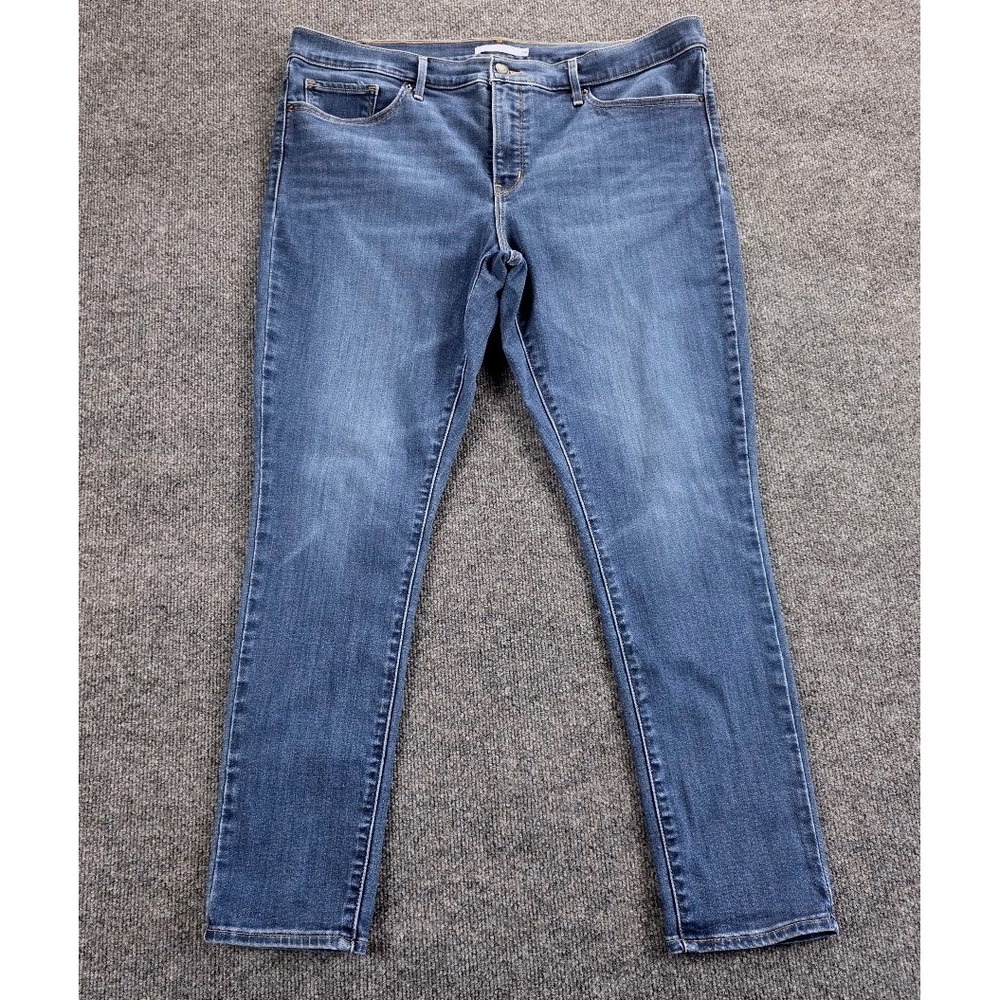 Levis 311 Shaping‎ Skinny Jeans Womens 34 W34 L30 Medium Wash Blue Stretch Denim